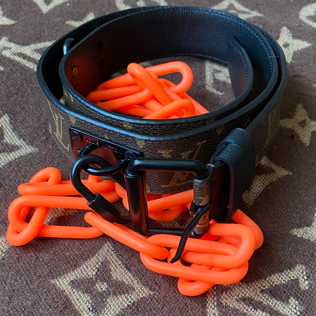 Louis Vuitton Signature Belt Monogram Chains Brown/Orange